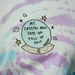 Crystal Ball tie dye crew neck sweatshirt